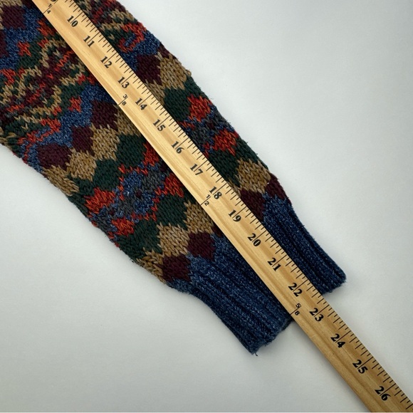 Gant Hand Framed Sweater Mens L Multicolor Striped V Neck Pullover 80s Vintage - Picture 4 of 7